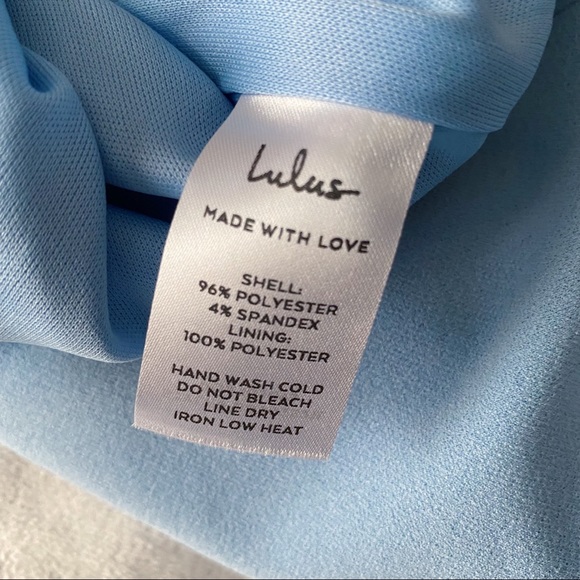 NWT Lulu’s Light Blue Cut Out Back Dress - Picture 5 of 10